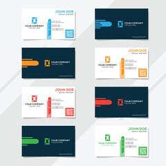 Fototapeta na wymiar Corporate business card design template with several color options