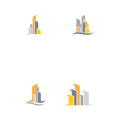 Set Modern City skyline . city silhouette. vector illustration