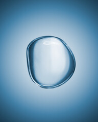 Single bubble of air or oxygen in water. Can also represent a molecule or oil particle in a...