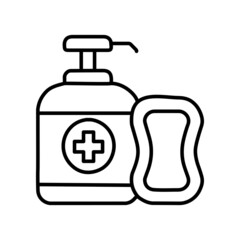 Medical Sanitizer and Soap line icon