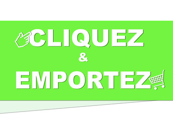 cliquez et emportez chariot vert