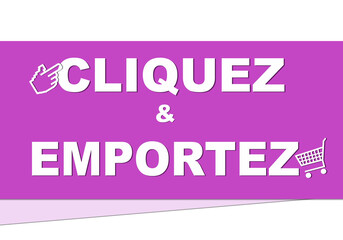 cliquez et emportez chariot violet