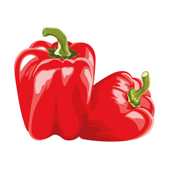 fresh peppers vegetables healthy icons