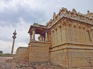 Fototapeta premium Chandragiri hill temple complex at Shravanabelagola,karnataka