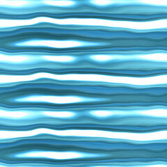Fototapeta premium Ocean blue tie dye wave stripe texture background. Seamless white linen boho textile effect. Distressed acid wash coastal living style pattern. Nautical maritime wavy line beach fashion swatch.