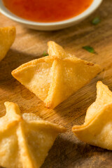 Homemade Fried Crab Rangoon Wontons