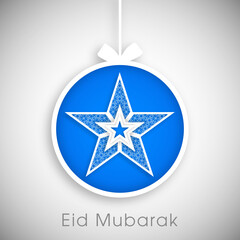 Illustration of Eid Mubarak for the celebration of Muslim community festival.