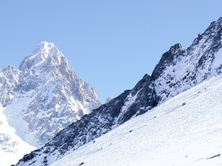 The mountains in winter at 