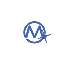 Letter M Logo isolated on white background