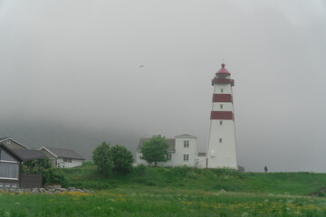 Lighthouse in fog