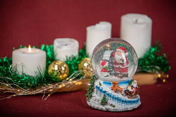 christmas decoration with candle