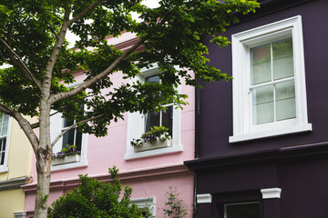 colorful houses in London