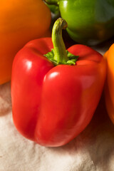 Raw Organic Colorful Bell Peppers