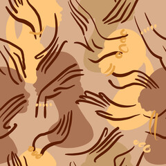 Natural color pattern with human hands.