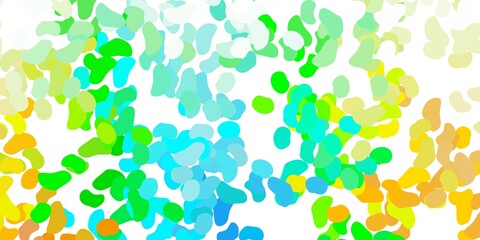 Light blue, yellow vector template with abstract forms.