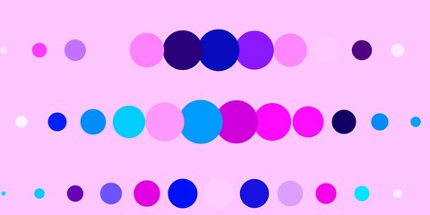 Dark Pink, Blue vector template with circles.