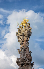 Kremnica  - The top of baroque Holy Trinity column on the Safarikovo square by Dionyz Ignac Staneti (1765 - 1772).