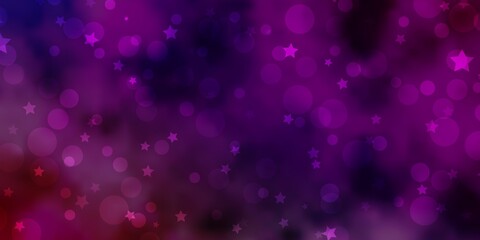 Light Multicolor vector template with circles, stars.