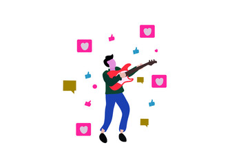 Musician social media concept design.