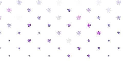 Light Purple, Pink vector pattern with coronavirus elements.