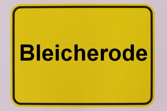 Grafische Darstellung des Ortseingangsschildes der Stadt Bleicherode
