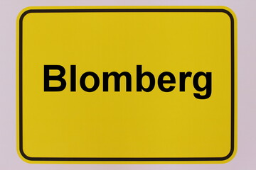 Grafische Darstellung des Ortseingangsschildes der Stadt Blomberg