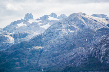 Naklejka premium View from the boat crossing Magallanes and the Chilean Antarctic Region, Chile.