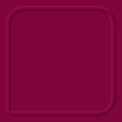 Bright pink background with a convex volumetric frame. Vector illustration.