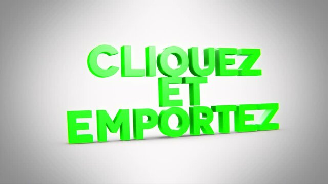cliquez et emportez video vert