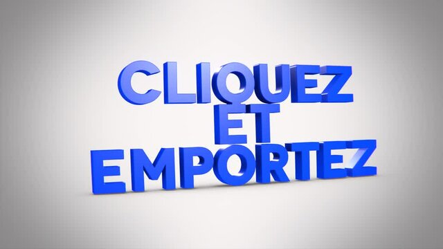 cliquez et emportez video bleu