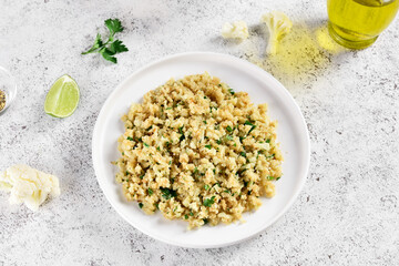 Roasted cauliflower rice