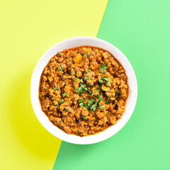 Keema curry in bowl