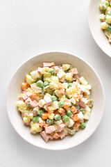 Traditional russian Olivier salad