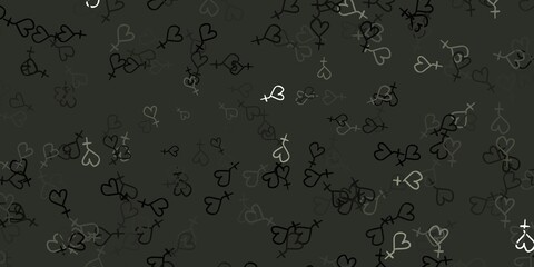 Light Gray vector pattern with feminism elements.