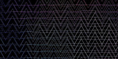 Dark Blue, Red vector background with lines, triangles.