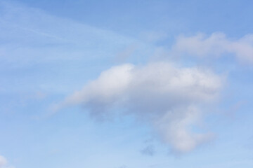 Blue sky with white cloud, copy space
