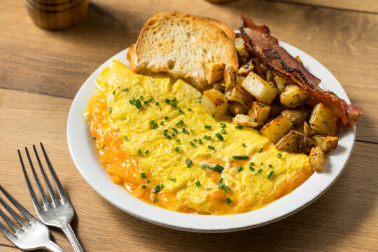 Homemade Healthy Cheese Omelet for Breakfast