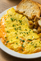 Homemade Healthy Cheese Omelet for Breakfast