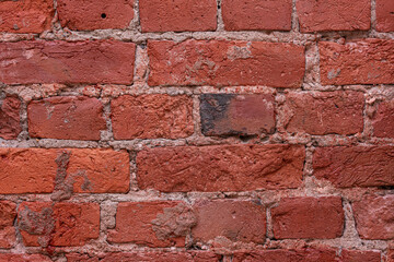 Texture of old brown brick, masonry, background