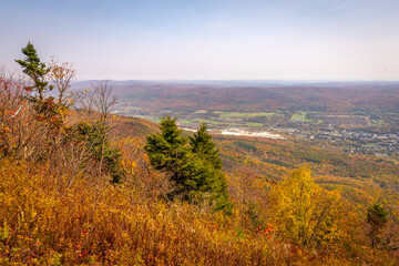 Looking down on North Adams from the summit of Mount Greylock in Western MA