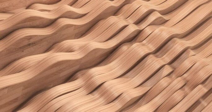 Stacked Woods Slowly Rotating. Abstract Background With Copy Space. Perfect Loop