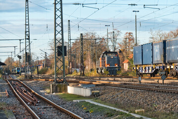 Fototapeta na wymiar Güterzug Rangierfahrt