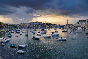 Marsaskala, coastal fisherman´s town in Malta.