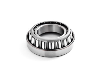 roller bearing on a white background close-up, blur as an artistic device