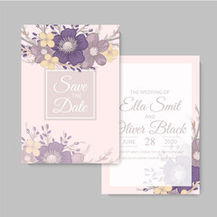 Floral wedding background set