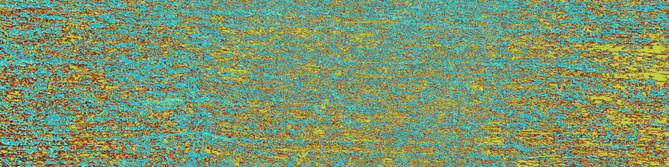 Blue Old Wood. Colorful Scratched Banner. Brown