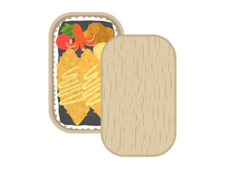 のり弁当のイラスト