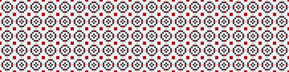 Fototapeta premium Abstract Cross Pattern Dots Logo generative computational art illustration