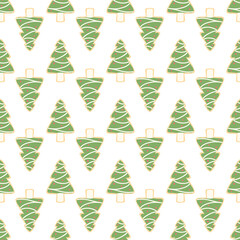 Frosted Christmas tree cookie pattern
