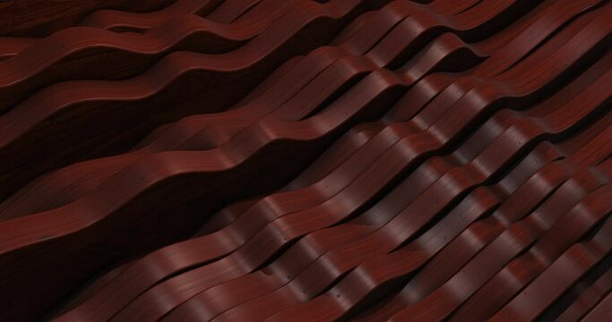 Close Up Dark Wood Organic Background. Textured Pattern. Seamless Loop. Natural Background Animation.